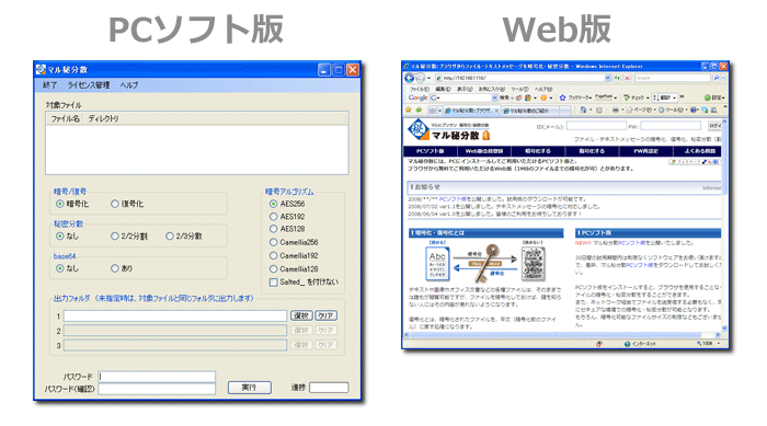 PCソフト版とWeb版